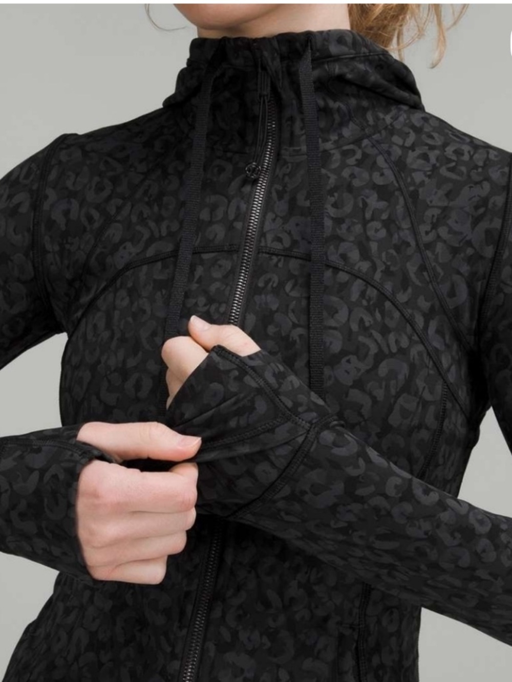 NEW Lululemon Hooded Define Jacket Nulu Leopard Camo Deep Coal Multi Size 8